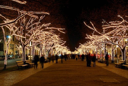 Unter den Linden under julen i Berlin